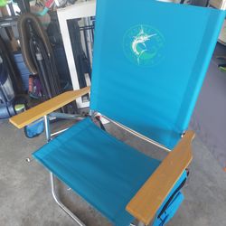 Panama Jack highboy Beach chair with folding reclining positions and shoulder carryon strap