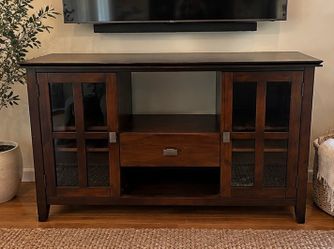 Dark Wood Media Console / TV Stand