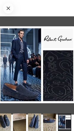 Robert Graham Soprano Driving Moccasin in navy (12)