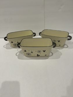 Disney Halloween Mickey Mouse ceramic Loaf Pans. 3 Pans Available.