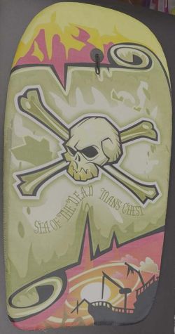 32 in Body Surfing Board w/pirate skull crossbones graphic Sea of the Dead Man's Chest