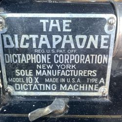 Dictaphone Original Historic 1920 Dictating Machine 