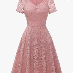 Dressystar Long-Sleeve A-Line Lace Bridesmaid Dress Midi for Wedding Formal Party

Size 4XL
Will recommend for 3XL 
