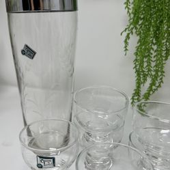 Vintage Crystal by LORRI – Hand-Cut Cocktail Shaker Set (7 pcs)
