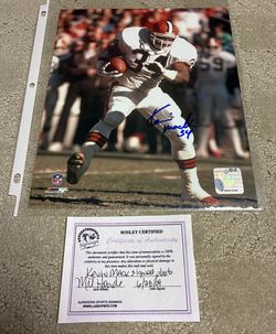 Kevin Mack Cleveland Browns Signed 8x10 Photo With COA
