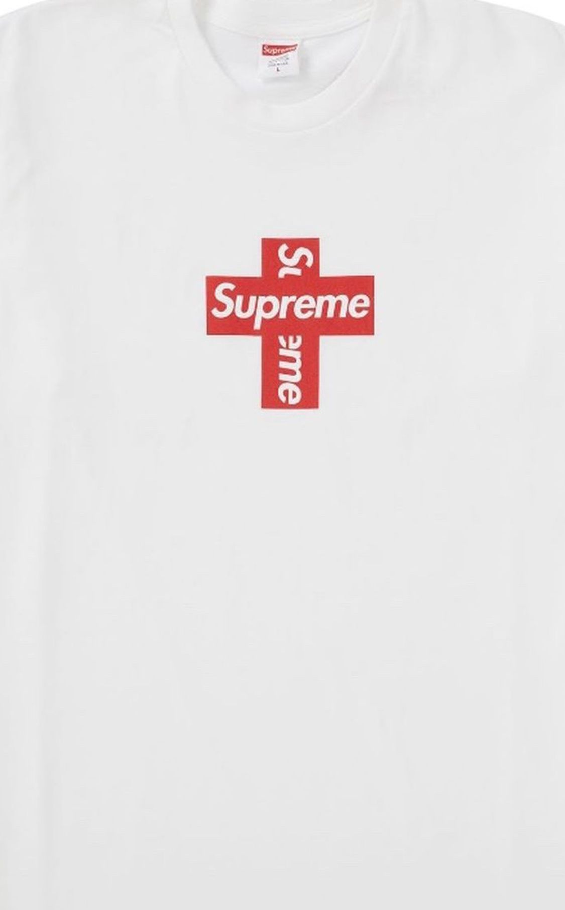 Supreme Cross Box Logo Tee - White Size XL