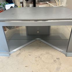 Gray TV 2 Tier Glass Stand 43”x23”