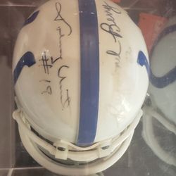 Indianapolis Colts Johnny Unitas Autographed Mini Helmet