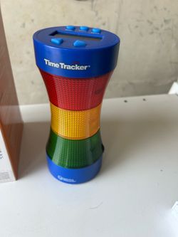 Learning Resources Time Tracker Visual Timer & Clock with red, yellow, and green sections