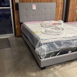 Full-size headboard, footboard and rails are queen size headboard, footboard, and rails for 200 bucks