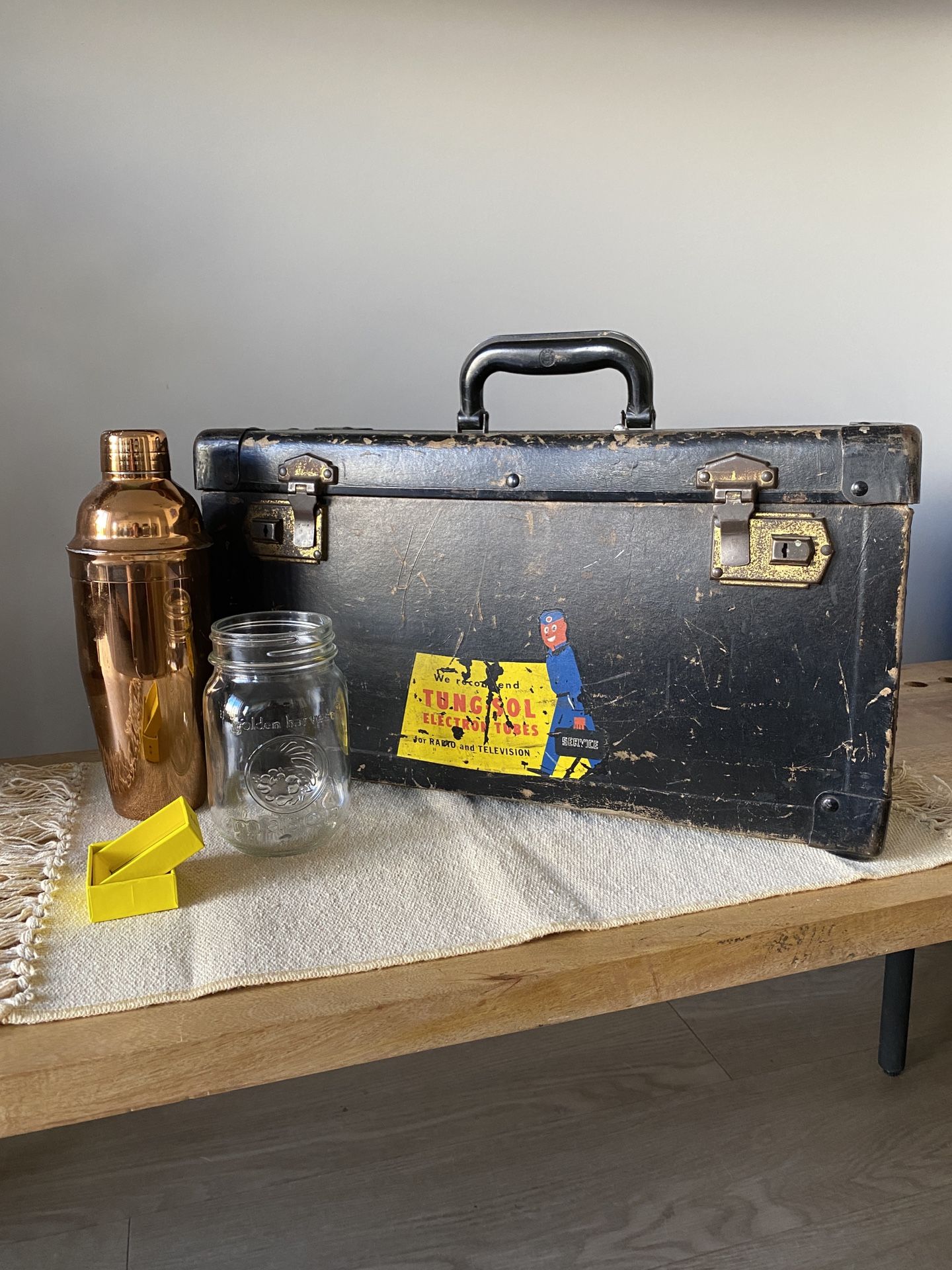 Vintage Tung-Sol Electron Tubes Wooden Repair Box.