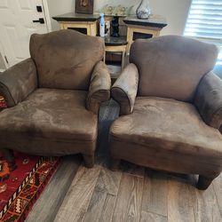 Pair of large sofa/couch style chairs.