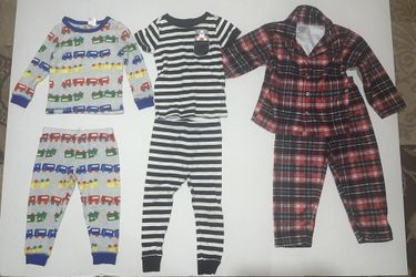 Lot of 3 Toddler Boy’s 2 Piece Pajamas Set Mon Petit Modern Kids Old Navy 2T VG