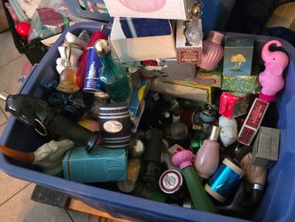 Avon bottles and boxes