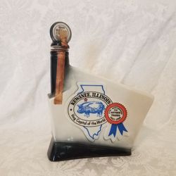 Vintage 1968 Jim Beam Kewanee Illinois Decanter Bottle Regal China