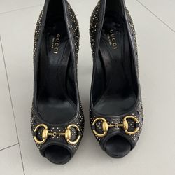  MARY MAGDALENES  GUCCI STUD HEELS!!! . SIZE 6 1/2 “ ! 