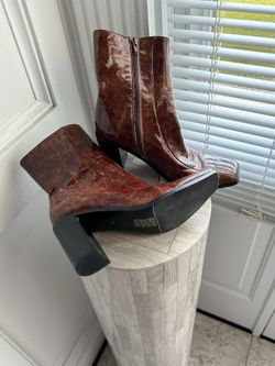 Jagger Patent Leather Ankle High Boots, Very sexy.