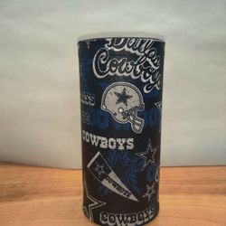 Cowboys Glass Vase