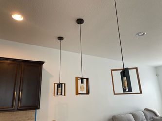 Industrial Pendant Lights Set of 3 and dinning room
