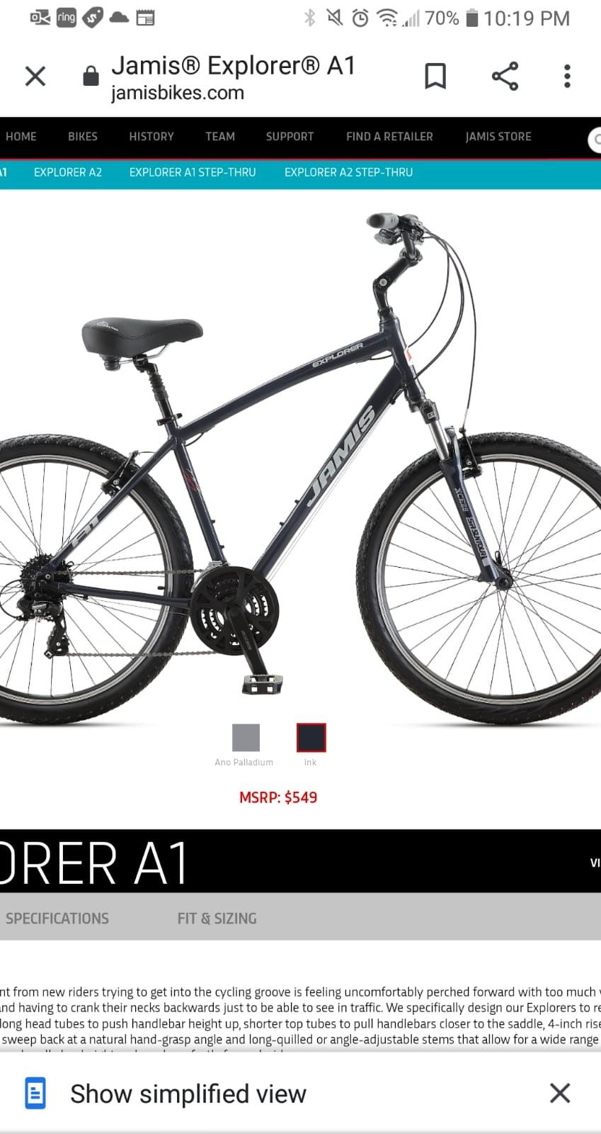 26" XL hybrid bike