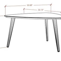 Coffee Table Triangle White 