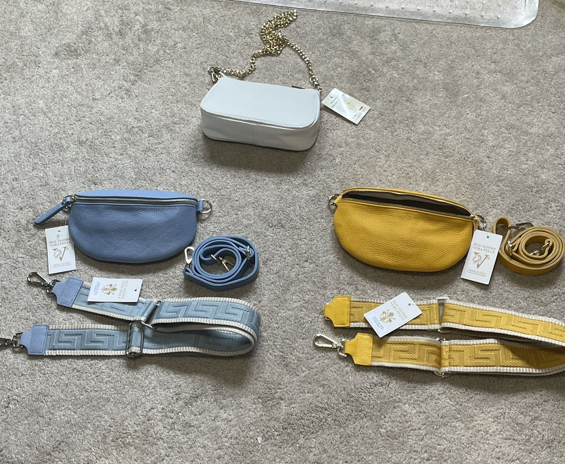 Brand New Genuine Leather Purses Made In Italy READ Descriptions