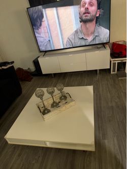 Modern White coffe table and tv stand
