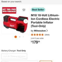 Milwaukee M18 Inflator 