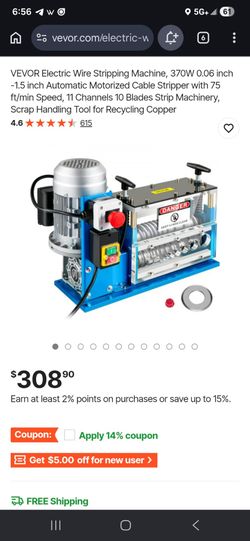VEVOR Electric Wire Stripping Machine Automatic Motorized Cable Stripper