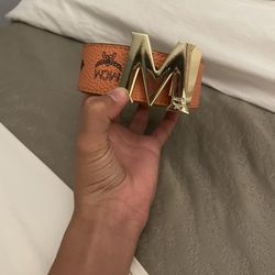 Orange Mcm Belt