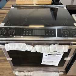 GE Profile 30 in. 4 Burner Element Smart Slide-In Induction Range in Fingerprint Resistant Stainless w/ Convection, Air Fry