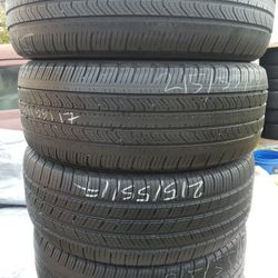215 55 17 4 Used Tires Michelin Good Condition