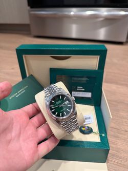Rolex Date Just Green Ombre Dial