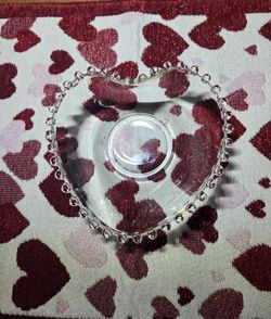 Vintage Imperial Candlewick Heart Shaped Bowl-Valentines Day Decor
