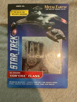 🖖 Star Trek Metal Earth Klingon Vor’cha Class – 3D Metal Model Kit (NEW)