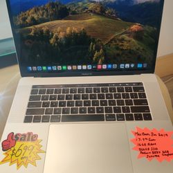 MacBook Pro 15" 2019 Retina Intel 6 Core i7-9th , 16GB Ram, 500GB SSD, Radeon Pro 555X 4GB Graphics, macOS Sonoma, Good Battery, $400 worth 