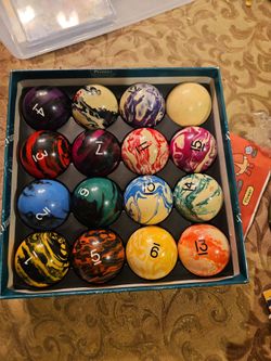 Custom made pool balls