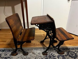 -late 19th-century antique school desk.