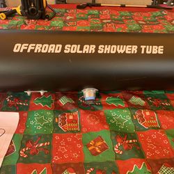 Off-road solar shower tube