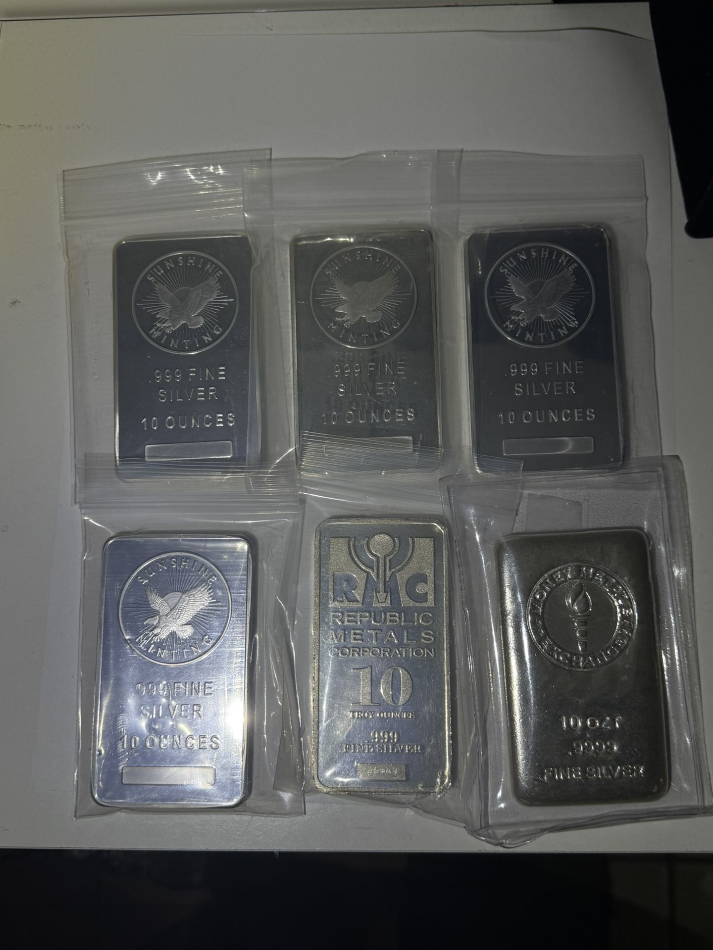 .999 Silver 10oz Bar $1 Over Spot Price