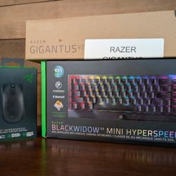 Razer Mouse, Keyboard, Mouse Pad