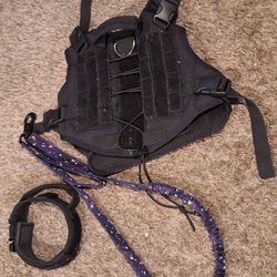 Tactical Dog Leash, Collar, And Harness