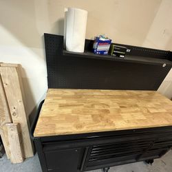 61” Husky Workbench With Pegboard - Almost New