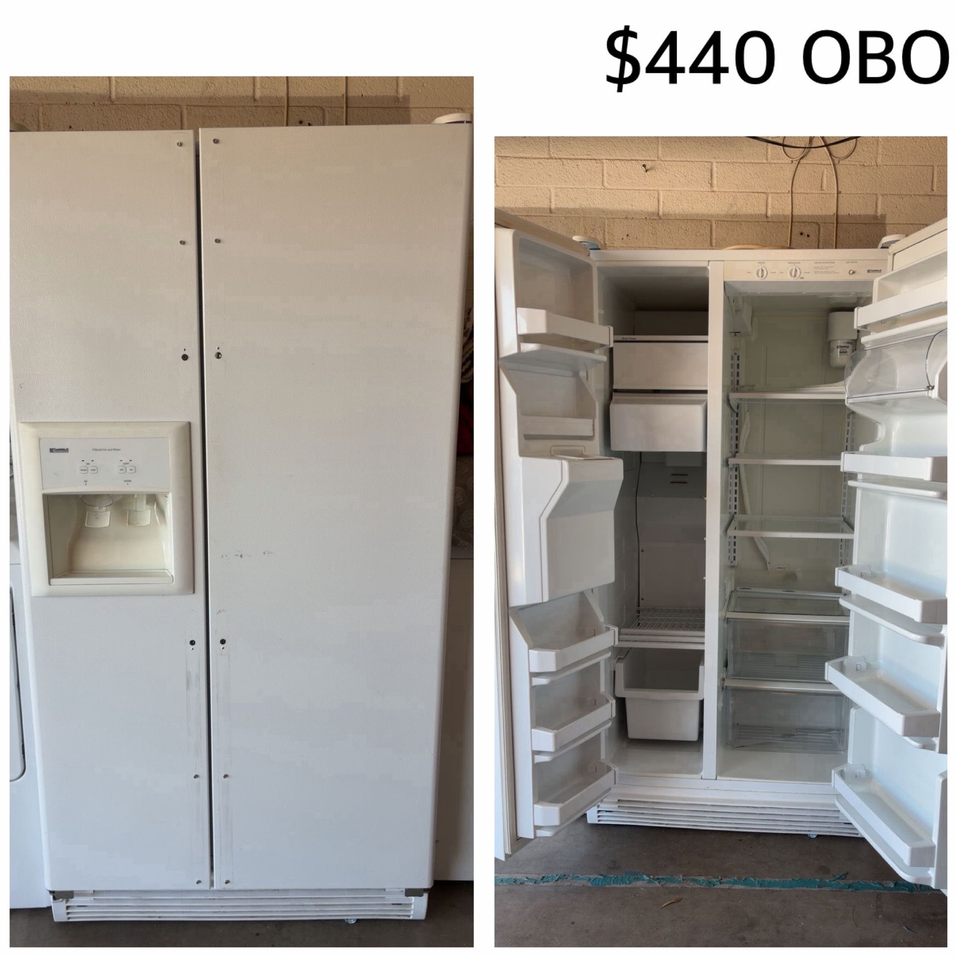 Kenmore Side-by-Side Refrigerator w/ Ice & Water