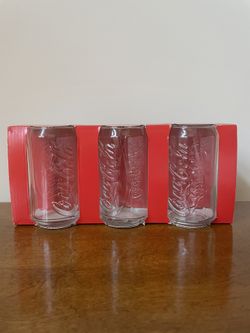Vintage 2006 Coca Cola Embossed Can Glasses