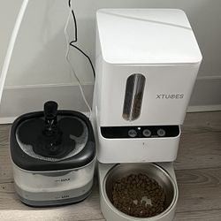 Automatic Dual-Bowl Pet Feeder & Water Dispenser