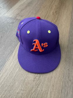 Oakland A's Purple Fitted Baseball Cap