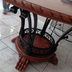 Beautiful  Wood  And  Steal  Table