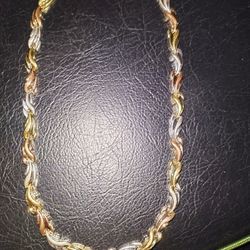 Golden silver chain
