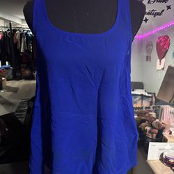 NWOT royal blue flowing tank